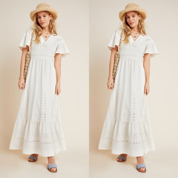 Anthropologie Dresses & Skirts - Anthropologie Rochelle Eyelet Maxi Dress By Maeve
